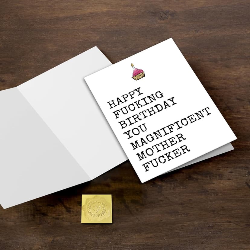 Rude Birthday Card for Men, Funny Birthday Card for Best Male Female Friend, Humor Bday Gift (Magnificent)