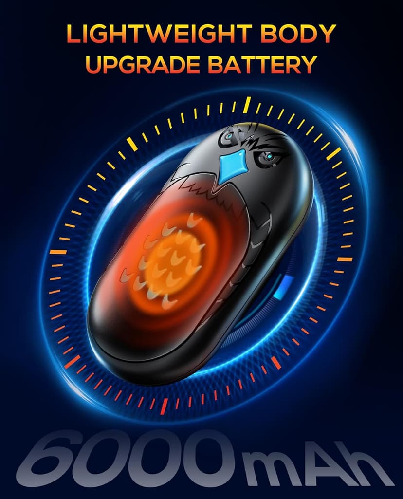 GUKAUT Hand Warmers Rechargeable, 2 Pack 6000mAh Electric Portable Heater, 20 Hrs Long Heating Hot Pockets Hand Warmer, Hunting Gear, Gifts for Women, Men, Raynauds, Camping, Golf, Outdoors