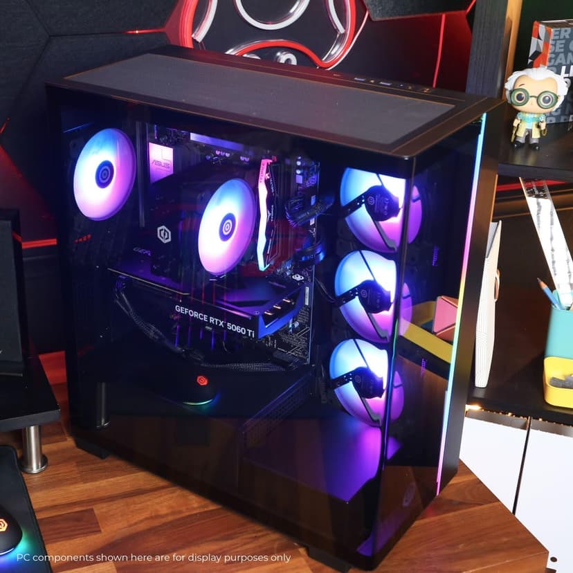CyberPowerPC Gamer Master Gaming PC, AMD Ryzen 7 8700F 4.1GHz, GeForce RTX 5060 Ti 8GB, 16GB DDR5, 1TB PCIe 4.0 SSD, WiFi Ready & Windows 11 Home (GMA2900A2)