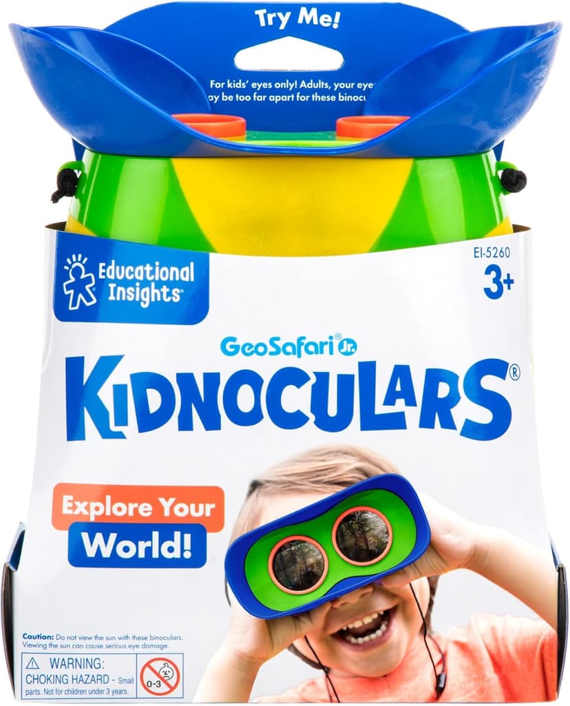 Educational Insights GeoSafari Jr. Kidnoculars, Binoculars for Toddlers & Kids, Easter Basket Stuffers for Kids, Gift for Toddlers Ages 3+