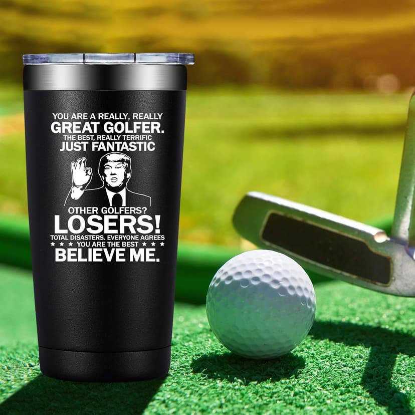 SpenMeta Golf Gifts for Men, Dad, Grandpa - Christmas Fathers Day Golf Gifts for Dad - Great Golfer Player Present - 20oz Golfer Tumbler Cup