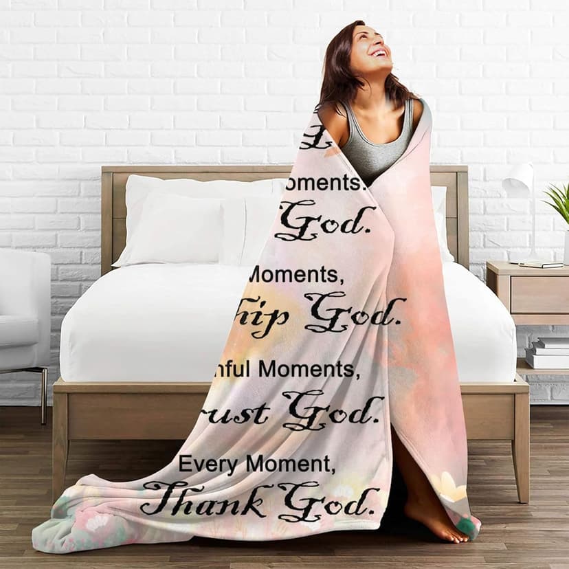 Christian Gifts for Women Faith, Inspirational/Religious/Spiritual Gifts for Adults, Soft Throw Blankets for Women/Men, Personalized Blankets for Adults 40"x 50"
