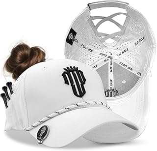 NJF Golf™ Adjustable Golf Cap for Women – Breathable Hat with Magnetic Ball Marker & Tee Holders, Lightweight Golf Hat