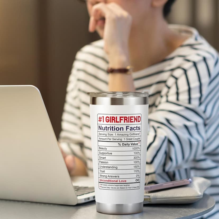 Gifts for Girlfriend - Anniversary, Birthday, Christmas Girlfriend Gifts for Women - Romantic Love Couple Gift for Her from Boyfriend - Gift Ideas for Couples - 20 Oz Stainless Steel Tumbler