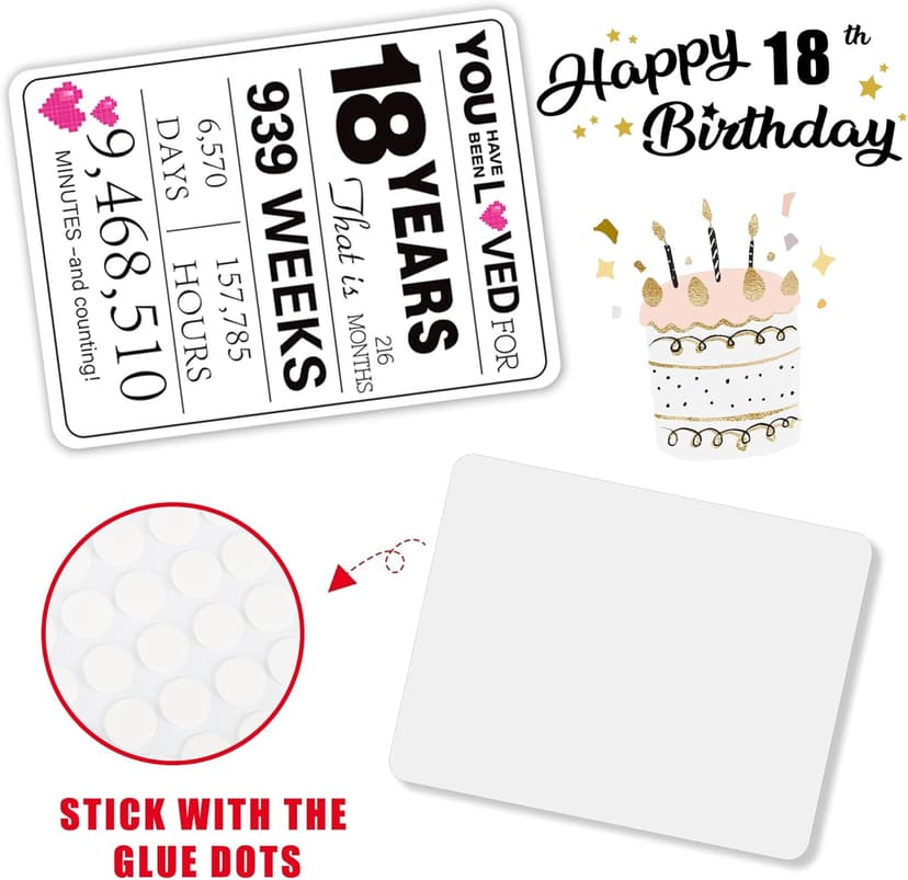 18th Birthday Party Decorations, 9PCS Funny Wall Signs and Tags for Teen 18th Birthday Celebration Table Centerpieces and Caution Signs for Doors Windows Yard and Garden