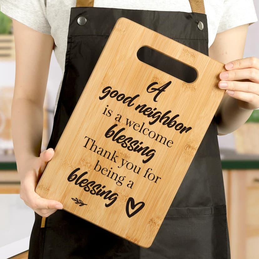 Housewarming Gift for Neighbors, Best Gifts for Neighbors, Neighbors Gifts, Farewell Gifts Thank you Gifts for Neighbors Christmas Cutting Board Gift