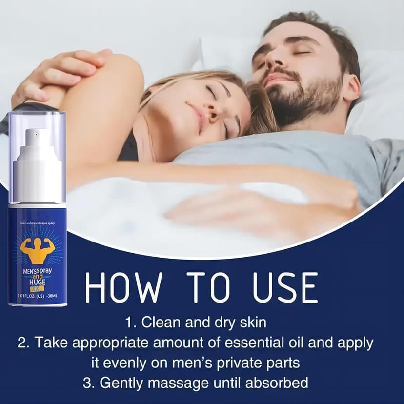 Men's Best External Delay Spray for Long Last | Delayed Sprayer for Man Heavy Duty | Travel Stud Size Enhancer Spray