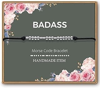 ASELFAD Morse Code Bracelets for Women, Funny Birthday Gifts, Best Friend Friendship Gifts