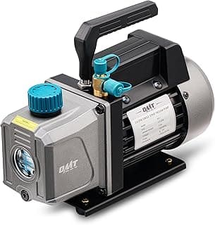 Orion Motor Tech Vacuum Pump, 3.5 cfm 1/4 hp HVAC Single Stage Vacuum Pump for R12 R22 R134a R410a R502, Auto AC Vacuum Pump Kit for Automotive Air Conditioner Resin Degassing & More, Oil Included