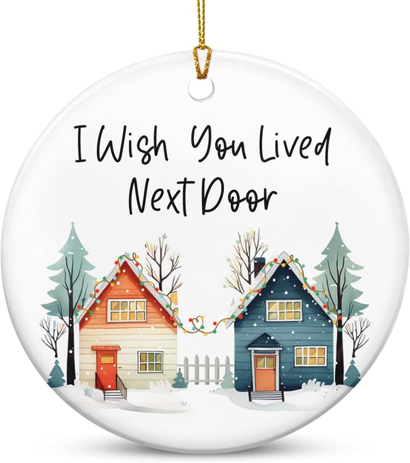 Friend Gifts for Women Friendship, Christmas Ornament - Christmas, Birthday Gifts for Women, Long Distance Friends, BFF, Work Besties Gift Ideas - Christmas Tree Decoration Ceramic Ornament