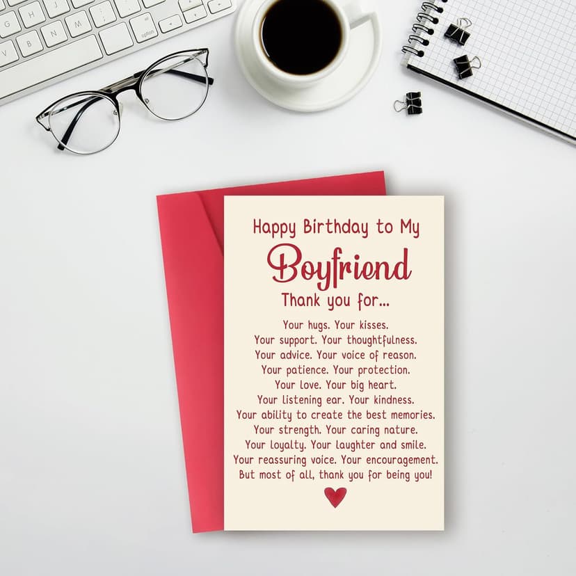 Happy Birthday Card & Gifts for Boyfriend,Funny Birthday Card for Boyfriend,Romantic Birthday Gifts for Boyfriend,Happy Bday Card