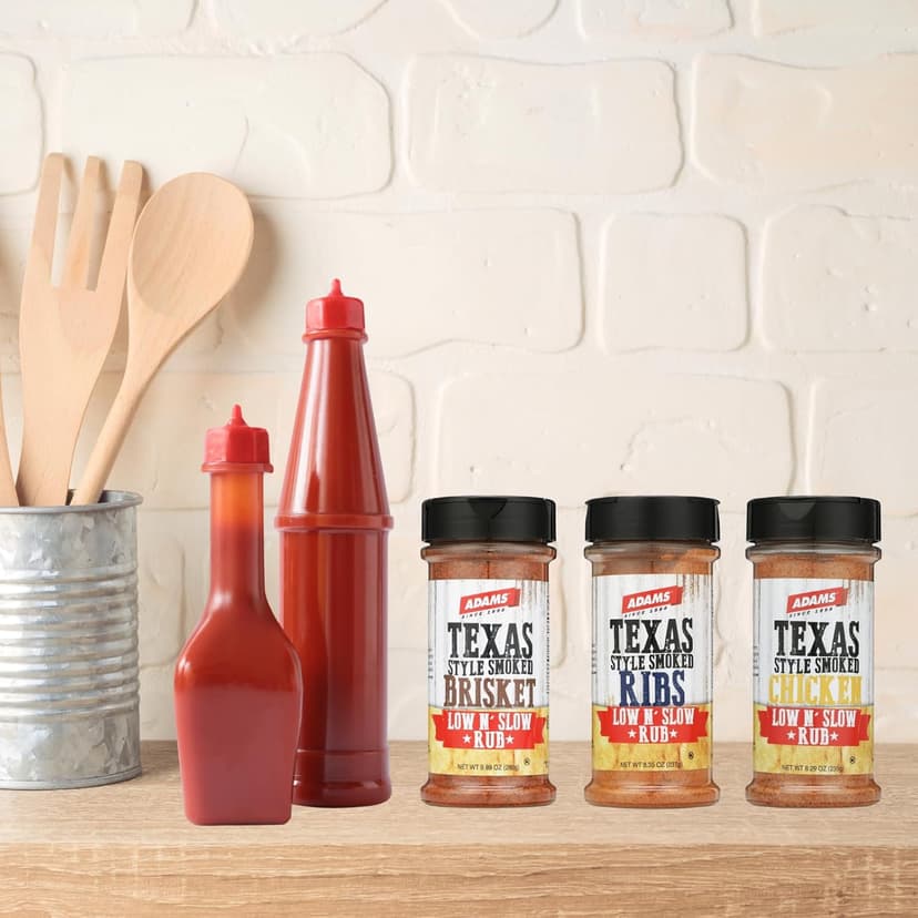 Adams Texas Style Smoked Brisket Low N’ Slow Rub, 9.89 Ounce Bottle (Pack of 3)