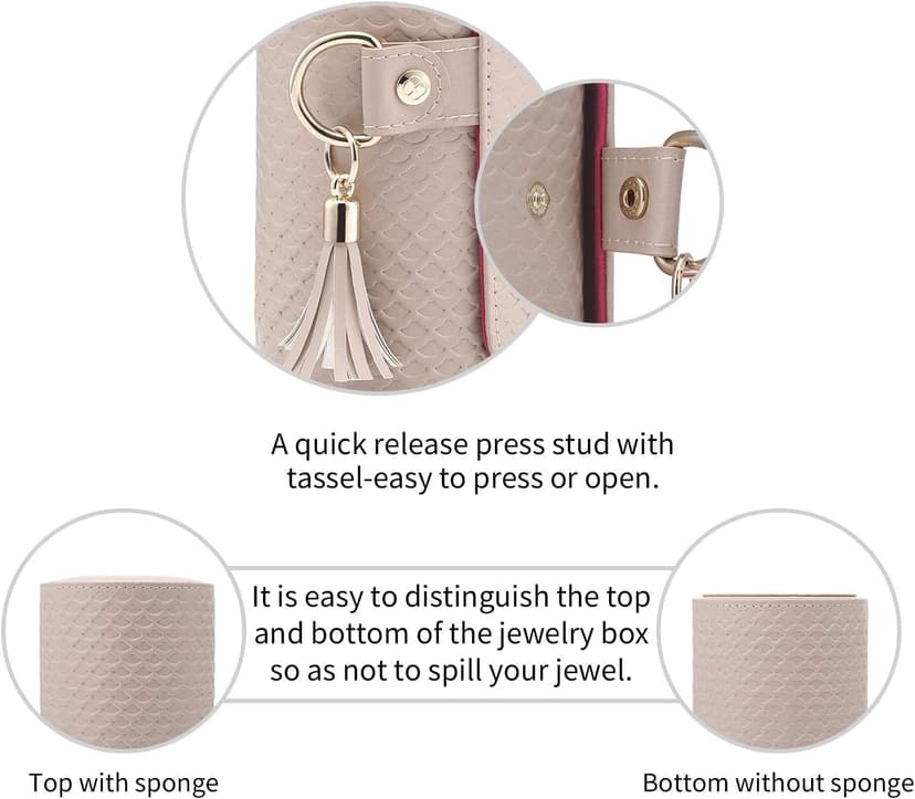 Vlando Viaggio Small Jewelry Case Box, Travel Essential Accessories for Women, Gifts for Travelers Couples Mom Friends, Bridesmaid