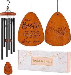 Bestie Gift for Women, Friend Gifts for Women, Unique Friendship Gifts for Birthday, Mothers Day, Christmas, 32 Inch Wind Chimes Gift for Home Decor