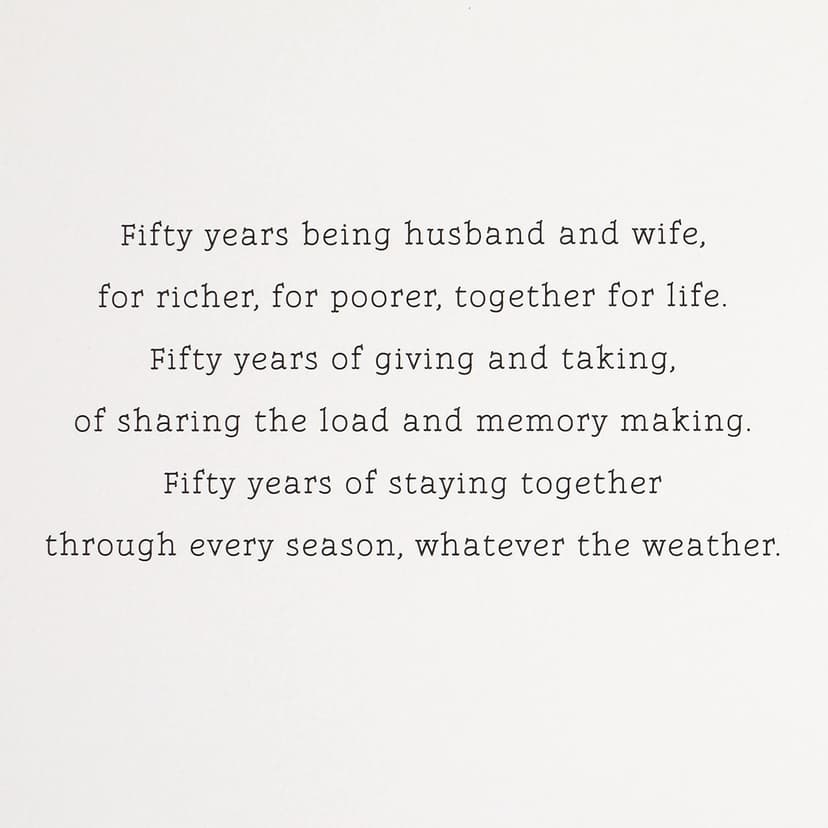 Hallmark 50th Anniversary Card (Golden Anniversary)