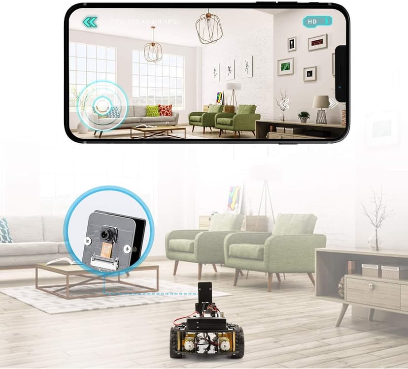 ELEGOO UNO R3 Smart Robot Car Kit V4 for Arduino Robotics for Kids Ages 8-12 12-16 STEM Science Kits Coding Gifts for 8 9 10 11 12 13 14 15 16 Year Old Boys Girls Teens Cool Engineering Building Toys