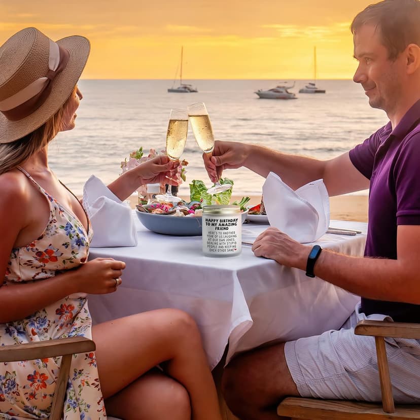 Jonico Happy Birthday Gifts for Women - Funny Best Friend Friendship Birthday Gifts for Women Bestie BFF Coworker Classmate, Lavender Candle