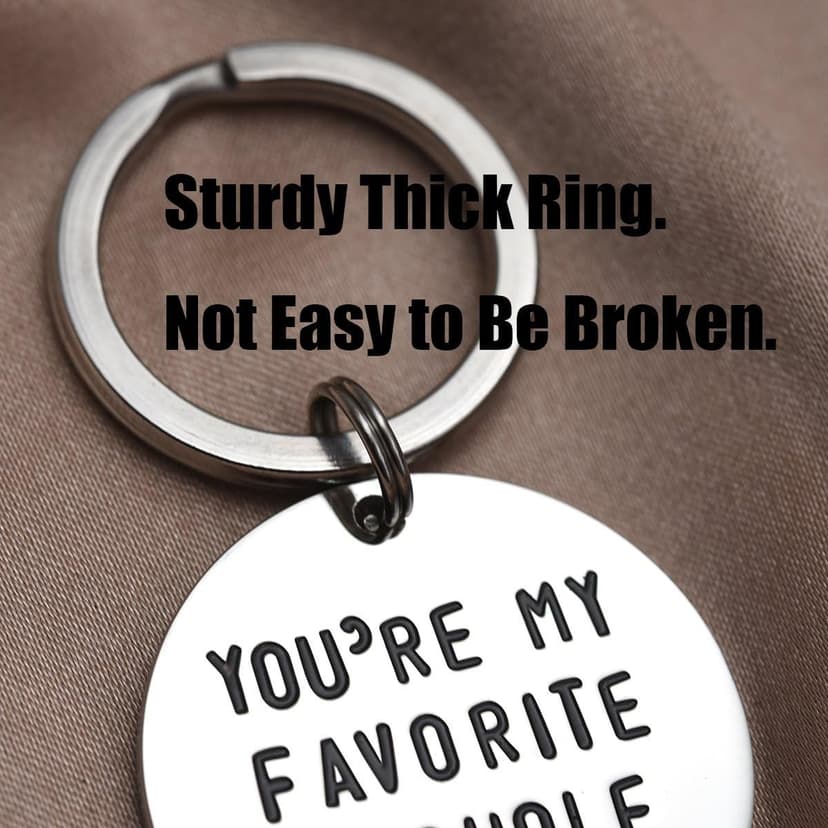 LParkin You're My Favorite Asshole Keychain Funny Man Gift Valentines Day for Husband Boyfriend Gifts