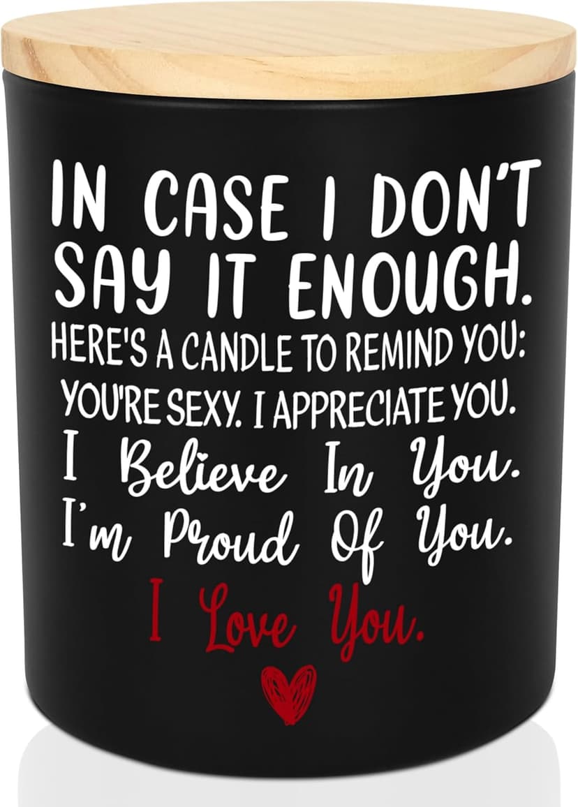 TEEZWONDER Anniversary Wedding Gifts for Women Men - Long Lasting Vanilla Lavender Candle 10 Oz - Birthday Romantic Gifts for Him Her, Girlfriend Boyfriend Birthday Gift Ideas, Gift for Husband Wife