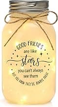 Maracco Christmas Best Friends Gifts for Women, Mason Jar Night Lights for Friend, BFF, Coworker, Friendship Gifts Friends Birthday Gifts for Women