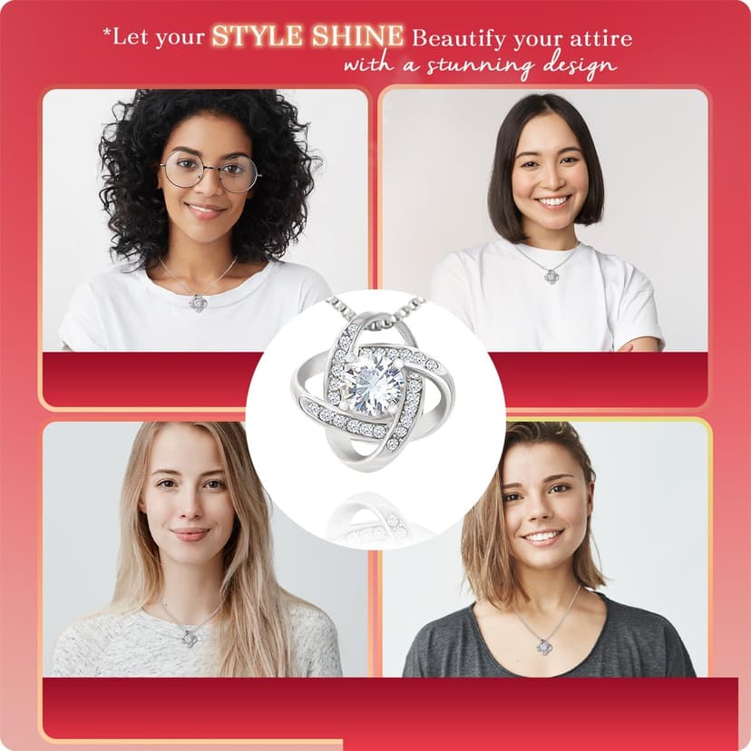 Larvincy To My Wife Necklace from Husband With Heartfelt Message & Elegant Box - Soulmate Necklace for Women, Romantic Jewelry Gift for Her On Birthday, Anniversary