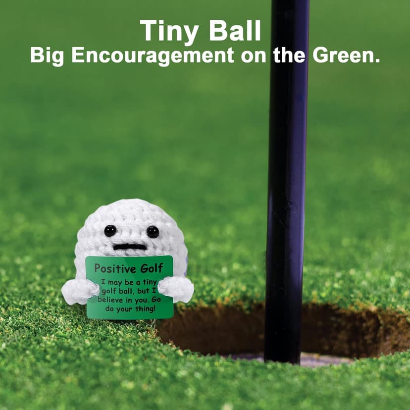 AICase Golf Gifts Accessories Funny Positive Golf Ball Crochet Gag Gift Ideas, Emotional Support Nuggets for Men Women Golfers Tournament Dad Mom Fathers Day Christmas Easter Birthday Stuff