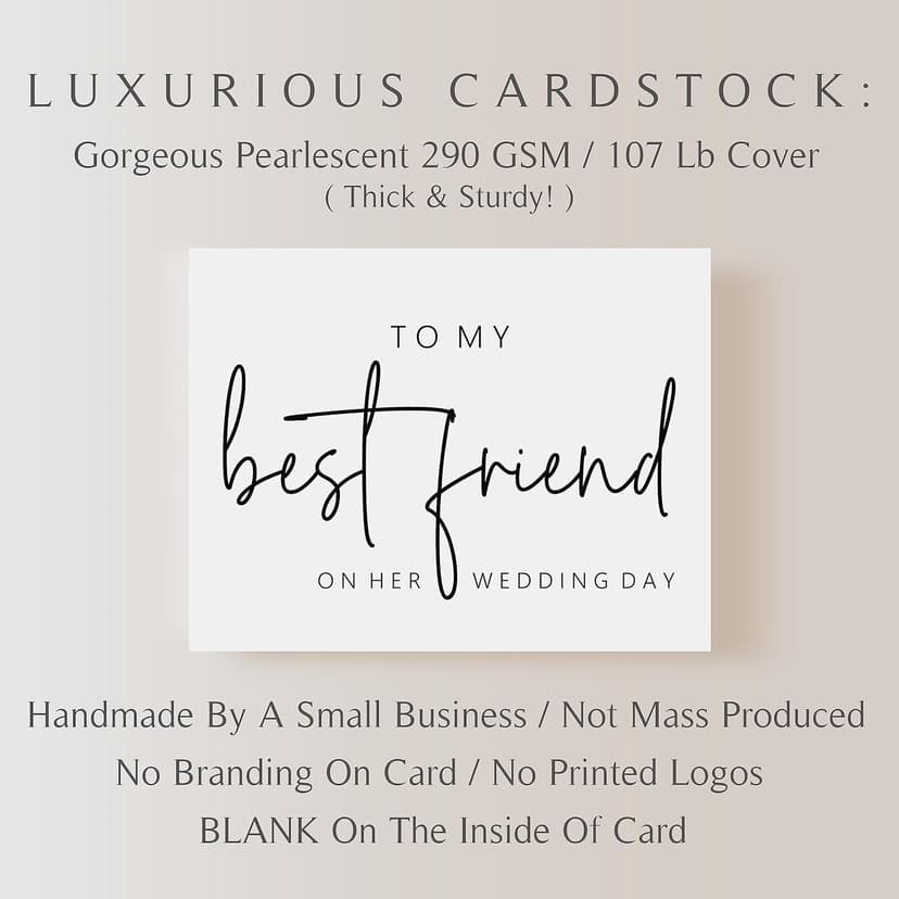 To My Best Friend On Her Wedding Day. Wedding Day Card For Bride From Best Friend.