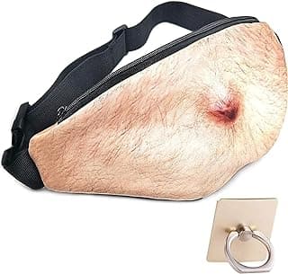 White Elephant Gifts Funny Gag Gifts,3D Men Beer Fake Belly Dad Bag Waist Packs,Waterproof Fanny Pack Unisex for Father's Day,Christmas,Stocking Stuffers for Men Boyfriend Husband Him Friend Dad