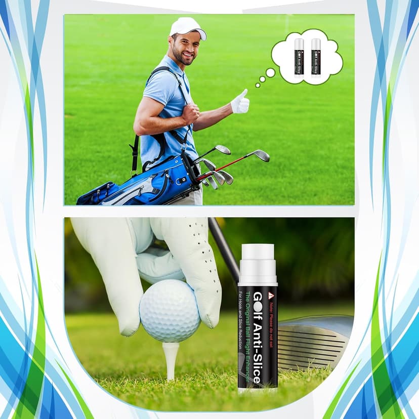 2 Pieces Golf Anti-Slice Compound for Clubs Boosts Distance and Increases Accuracy Gift for Golfer Supply