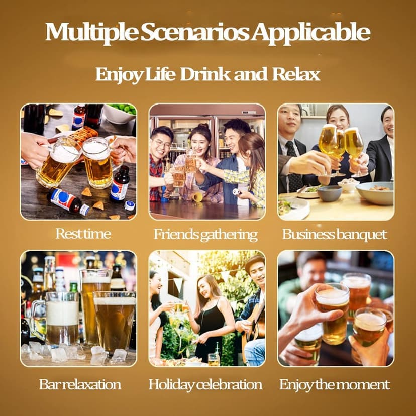 Draft Beer Dispenser, Beer Foam Maker, Beer Draft System for Canned and Bottled, Beer Gifts for Men, Father's Day, Birthday, Black