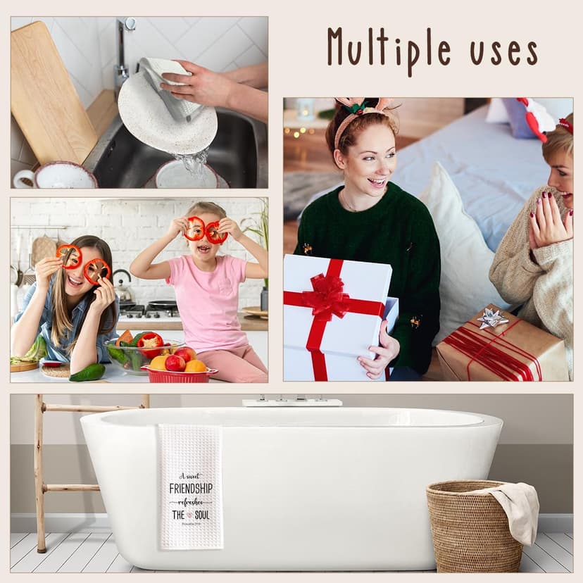 A Sweet Friendship Refreshes The Soul, Christian Gifts for Women Friends, Friendship Gifts for Christian Kitchen Towel Hand Towels, Hostess Gifts