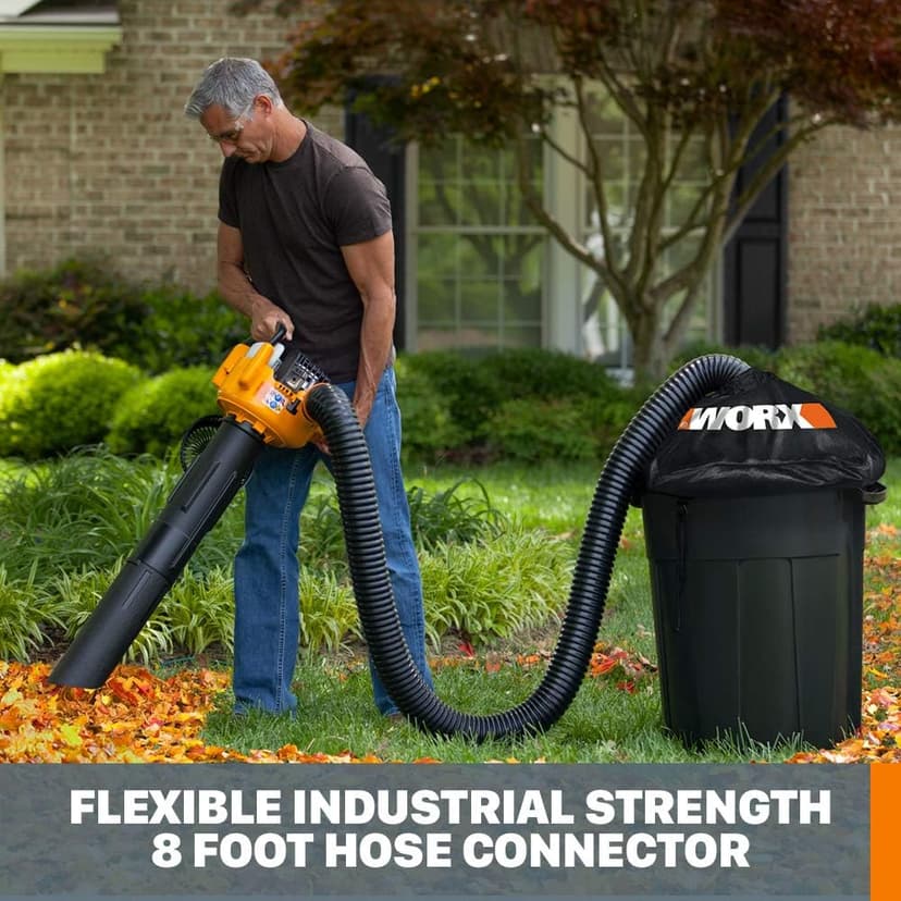 WORX WA4054.2 LeafPro Leaf Collection System for WORX Blower/Vac with up to a 5” Diameter Tube