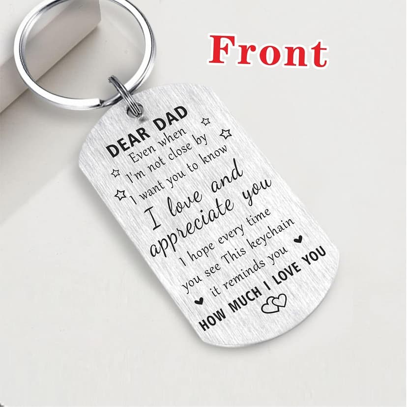 Resdink Dad Gifts from Daughter Son- Remember I Love You Dad Birthday Christmas Fathers Day Keychain