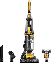 Eureka Powerful Upright Vacuum Cleaner for Home Pet Hair, Lightweight Household Upright Vacuum for Carpet and Hard Floor, MaxSwivel Pro NEU350 with Pet Tool, Yellow