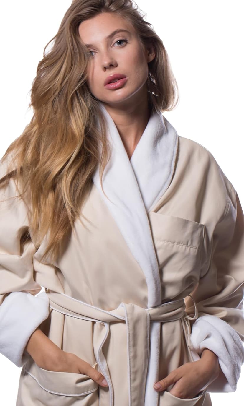 Turquaz Robes for Women - Luxury Plush Lined Bathrobe, 100% Polyester Microterry & Microfiber, Cozy & Elegant Womens Robe