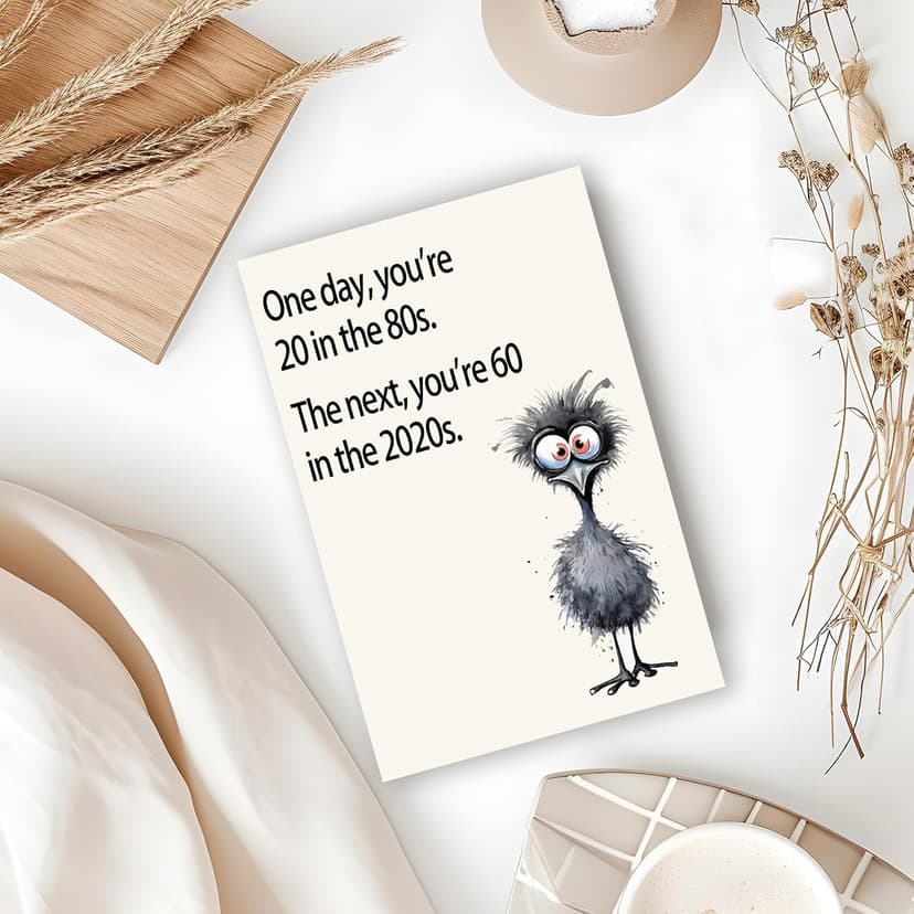 Funny 60th Birthday Card for Women Men, Unique 60th Birthday Gift for Mom, Dad, Friends – Hilarious 60th Birthday Decorations for Him or Her, Cool Card Gift for 60 Year Old Woman or Man