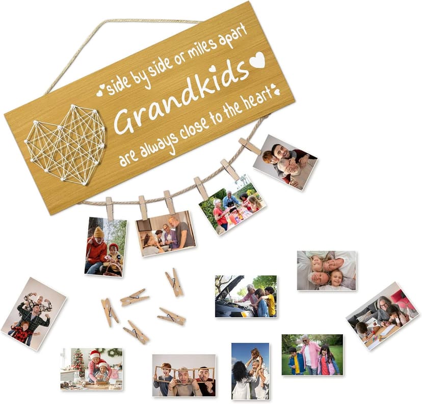 Christmas Gifts for Grandma Grandpa from Granddaughter Grandson - Grandkids Picture Frame for Grandmother Grandfather Grandparent for Mothers Day Fathers Day Grandparents Day Birthday Thanksgiving