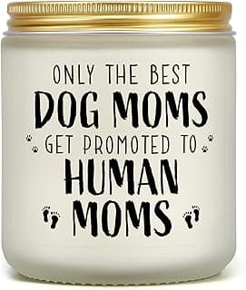 New Mom Gifts for Pregnant Women, Funny Dog Mom Pregnancy Gift for Expecting Moms, Mother to be Gift for First Time Mommy, Congrats on Pregnancy Candle Present for Wife Friend Sister