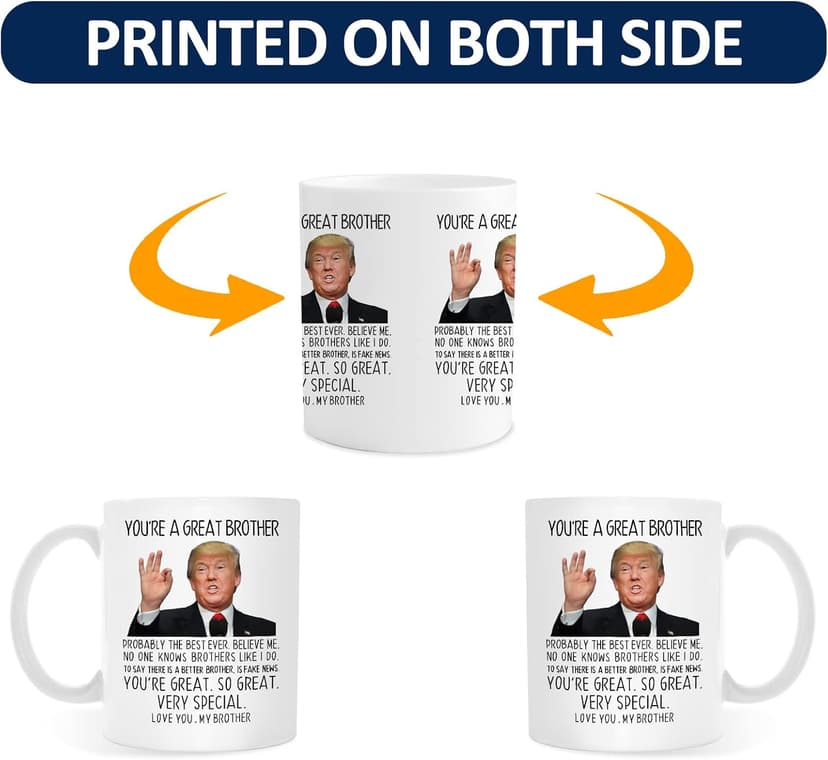 Aurahouse You're A Great Brother Mug, Birthday Gag Gifts for Brother, Christmas, Father's Day Gifts for Brothers Adult, Funny Big Bro Present Ceramic Coffee Cup (White, 11oz)