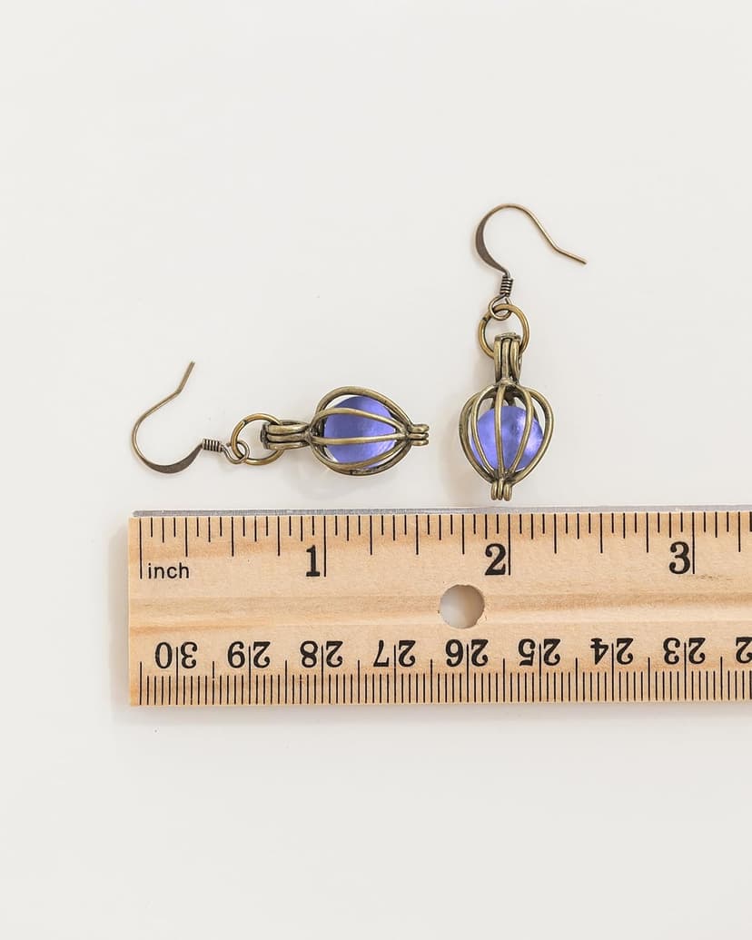 Bottled Up Designs Handmade Brass Drop Earrings, Sterling Silver, Eco Friendly, Recycled Vintage Bottles, Made in USA, Birthday Gifts, Mothers Day, Women, Anniversary