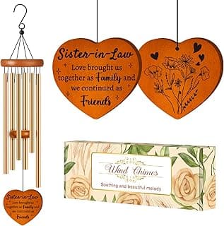 Sister in Law Gifts, Best Sister in Law Christmas Funny Gift - Wind Chimes, Birthday, Mothers Day, Wedding, Engagement, Thanksgiving Gifts
