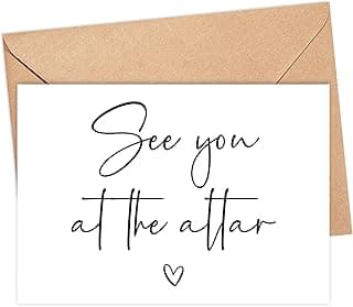 Groom Card From Bride On Our Wedding Day Stationery - See You At The Altar - Husband To Be Letter - Love Gift For Him From Wife - Marry You Vows