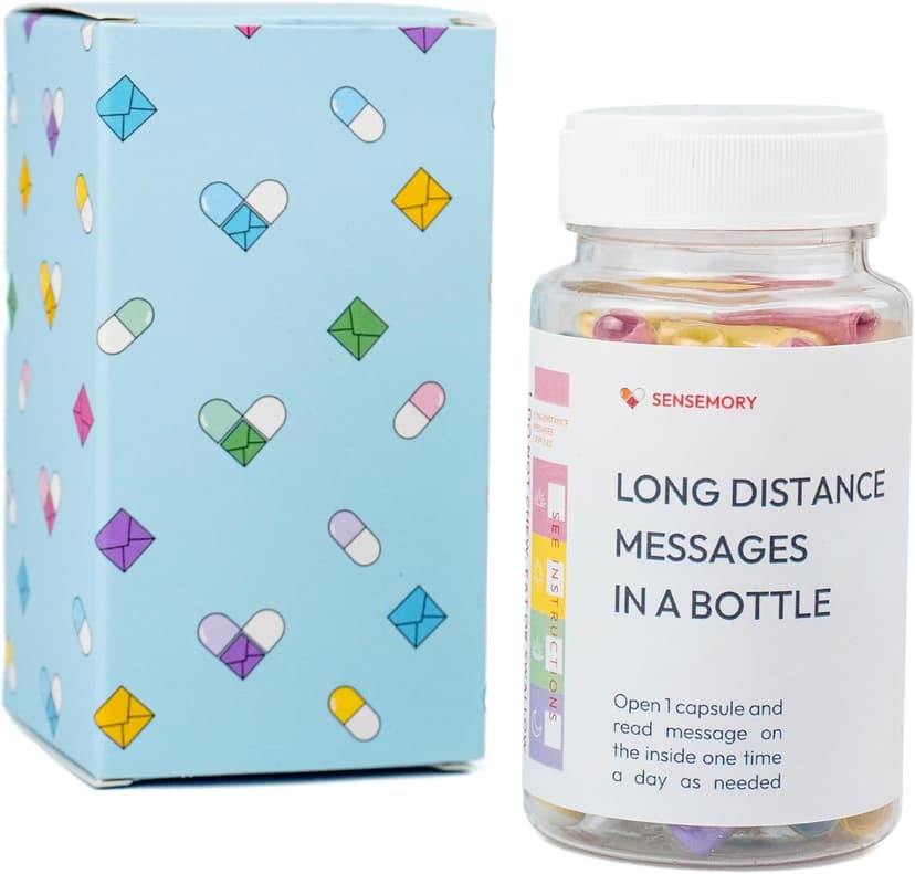 Pre-Written Love Capsules Messages in a Bottle, Love Letters Long Distance Relationships Gifts (50+),Christmas, New Year Gifts for Husband, Wife, Boyfriend, Engaged Gifts for Couples (Long Distance)