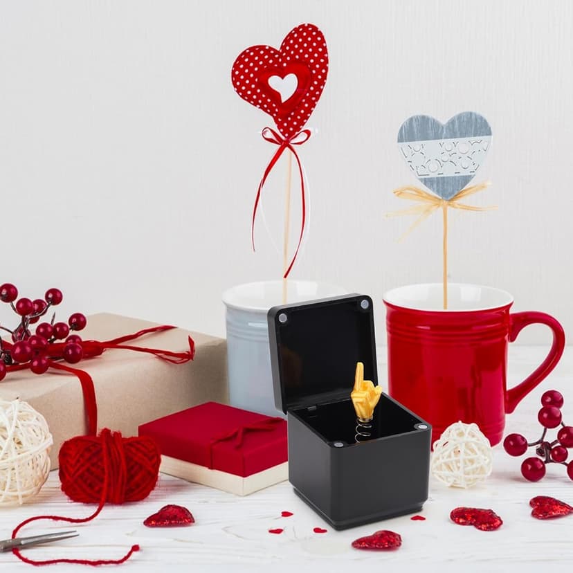 Gag Gifts for Him Her Adults,Middle Finger in a Box, Funny Gifts White Elephant Gifts for Adults, Christmas Stocking Stuffers for Men Quirky Joke Prank