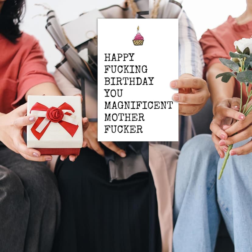 Rude Birthday Card for Men, Funny Birthday Card for Best Male Female Friend, Humor Bday Gift (Magnificent)