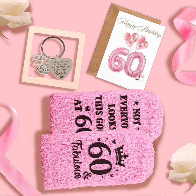 60th Birthday Gifts for Women, 60 Year Old Birthday Gifts for Women Self Care Gifts Basket Relaxing Spa Gift Fabulous Happy 60th Birthday Gift Presents Ideas for Woman Mom Wife Sister Friend Grandma