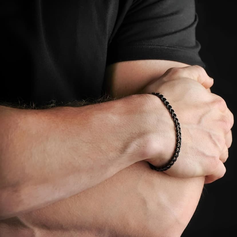 Love You This Much Promise Cuban Bracelet, Romantic Gift for Boyfriend, Appreciation Gift for Boyfriend, Cute Small Gift for Boyfriend, Thoughtful Boyfriend