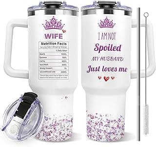 Gifts for Wife from Husband - Anniversary Wedding Gifts for Women - Mothers Day Christmas Tumbler Gift for Wife - Birthday Present for wifey - Valentines Day Gift for Her - to My Wife's 40 Oz Tumbler