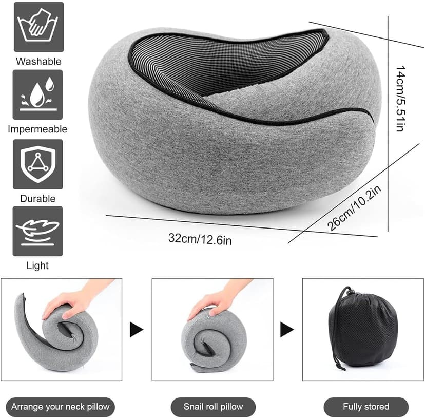 WEERSHUN Travel Pillows for Airplanes,2024 New Travel Pillow,Travel Neck Pillow Airplane Memory Foam Travel Pillow Neck Pillow for Traveling Suitable for Airplanes,Offices and Cars