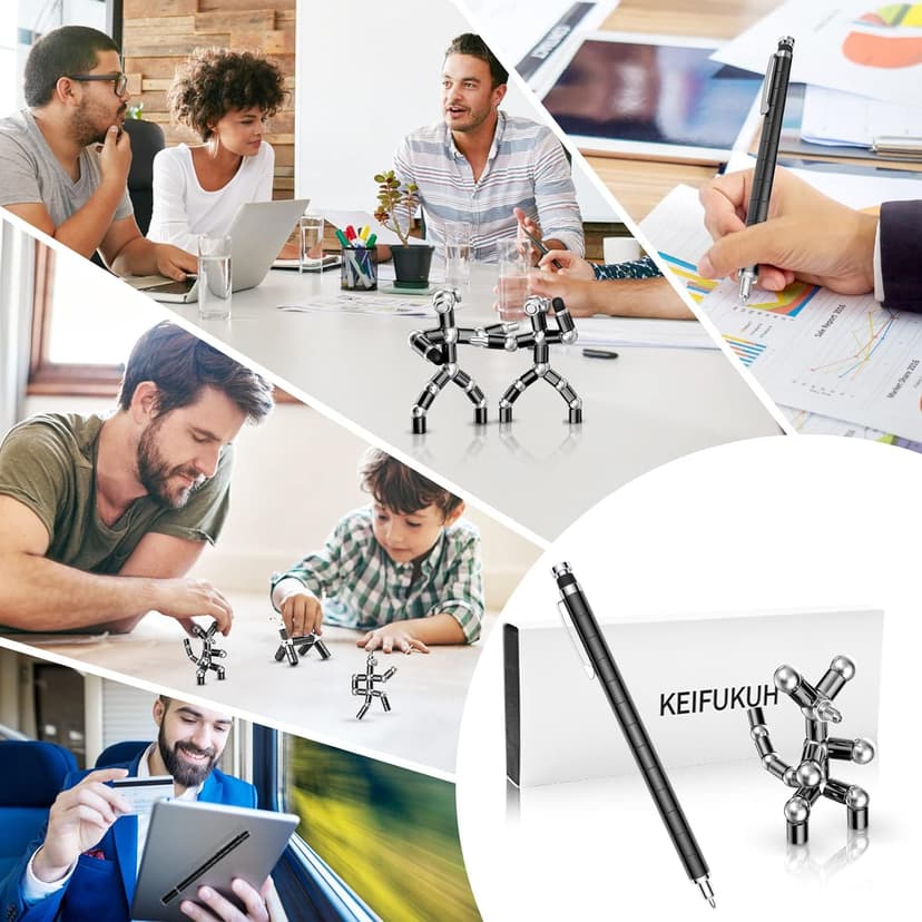 Fun Men Gifts Fidget Gel Pens - Unique Birthday Gift for Mens, Novelty Christmas Stocking Stuffers Easter Anniversary Valentines Day White Elephant Present Ideas Gadget, Cool Secret Santa Gift for Him